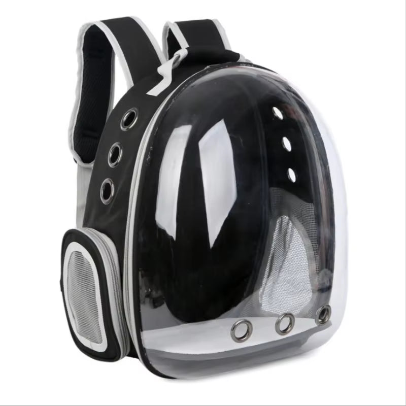 Stylish and Comfortable Portable Cat Carrier Backpack - Transparent Bubble Design for Travel with Your Feline Friend