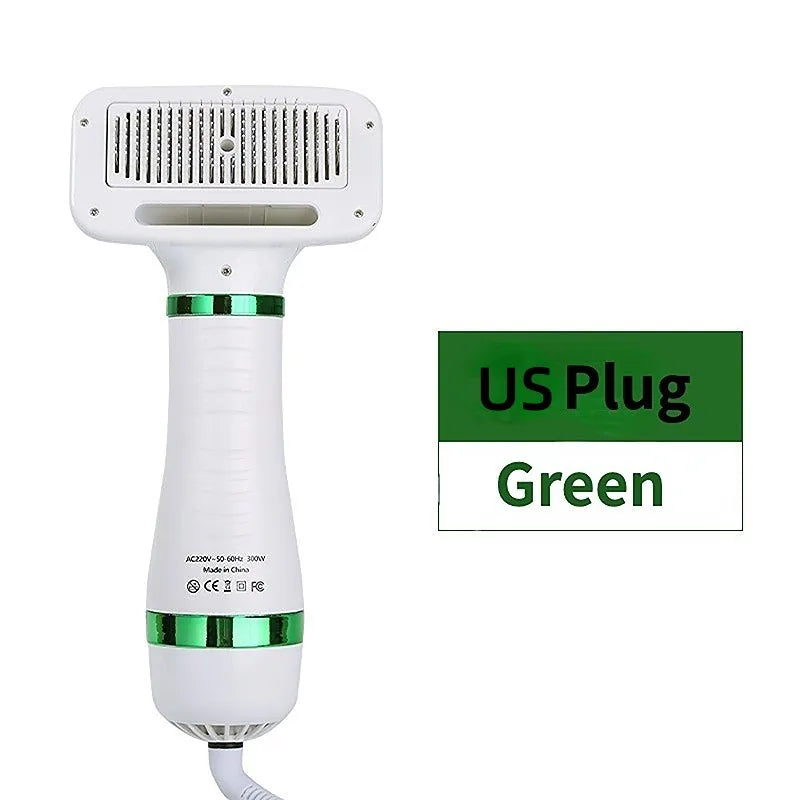 Revolutionary 2-In-1 Pet Dryer: Quiet Grooming Tool for Dogs and Cats with Comb Brush and Adjustable Temperature
