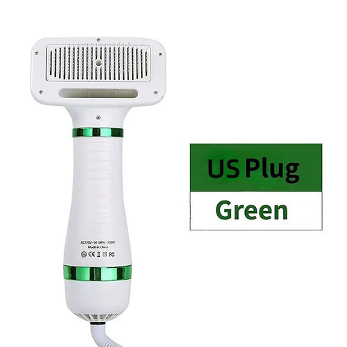 Revolutionary 2-In-1 Pet Dryer: Quiet Grooming Tool for Dogs and Cats with Comb Brush and Adjustable Temperature
