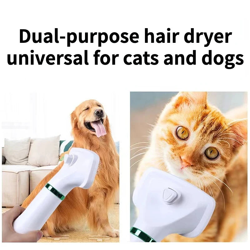 Revolutionary 2-In-1 Pet Dryer: Quiet Grooming Tool for Dogs and Cats with Comb Brush and Adjustable Temperature