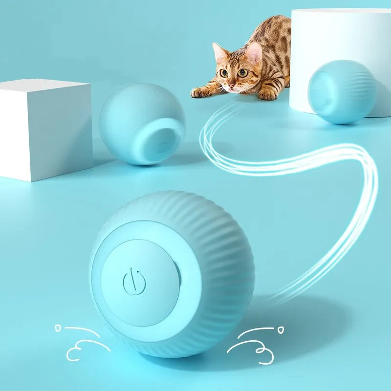Engaging Automatic Rolling Cat Ball - Interactive Smart Toy for Indoor Playtime