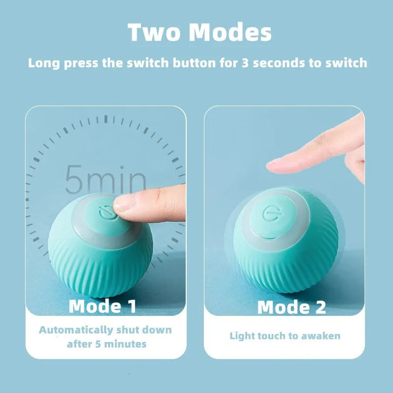 Engaging Automatic Rolling Cat Ball - Interactive Smart Toy for Indoor Playtime