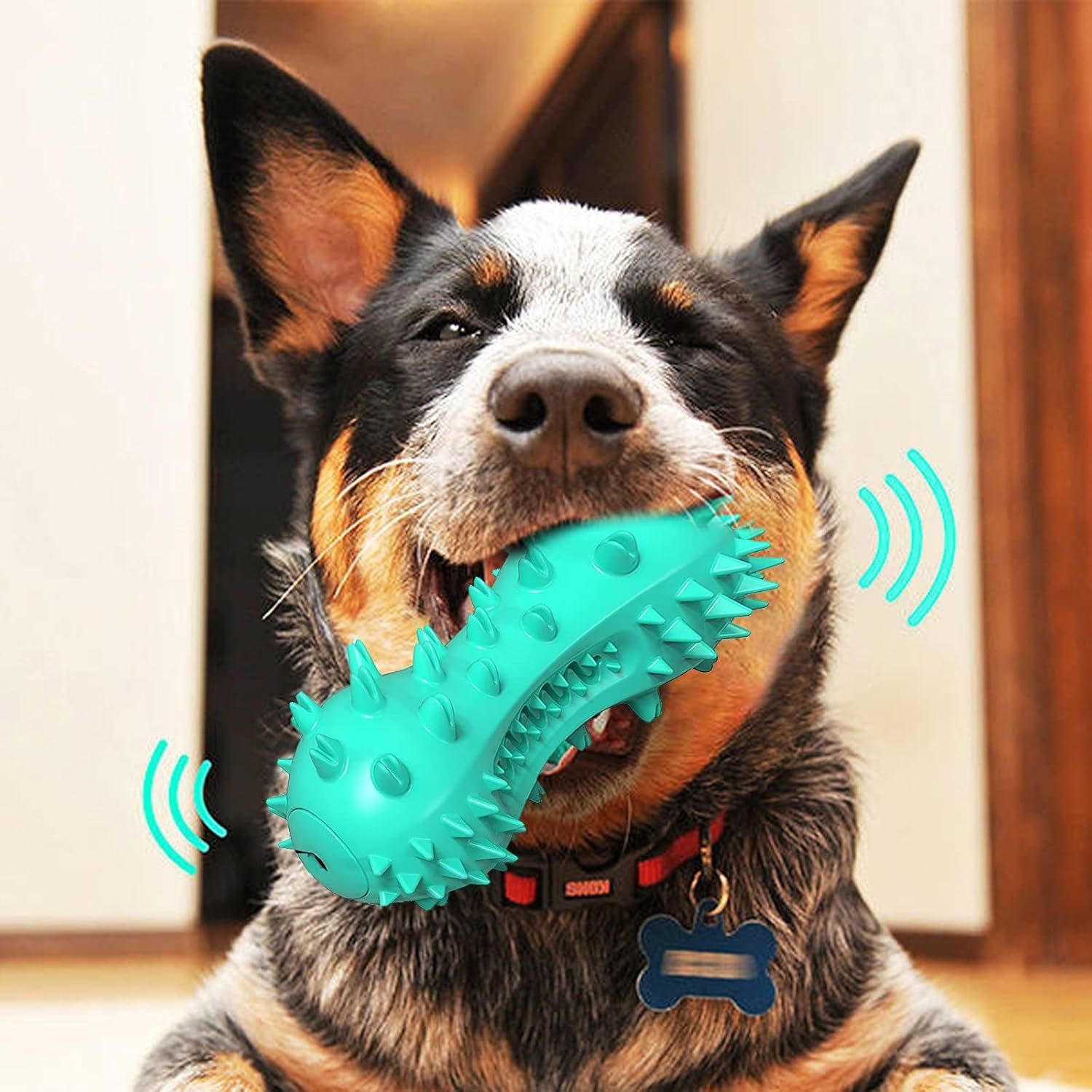 Ultimate 2-Pack Dog Chew Toys for Large and Medium Breeds - Interactive Toothbrush, Squeaky, and Rope Toys Made from Non-Toxic Natural Rubber for Durable Fun and Clean Teeth