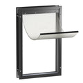 Extra Large Black Deluxe Aluminum Pet Door - Perfect for Pets Up to 220 lbs, Fits Doors, Walls, and Screens