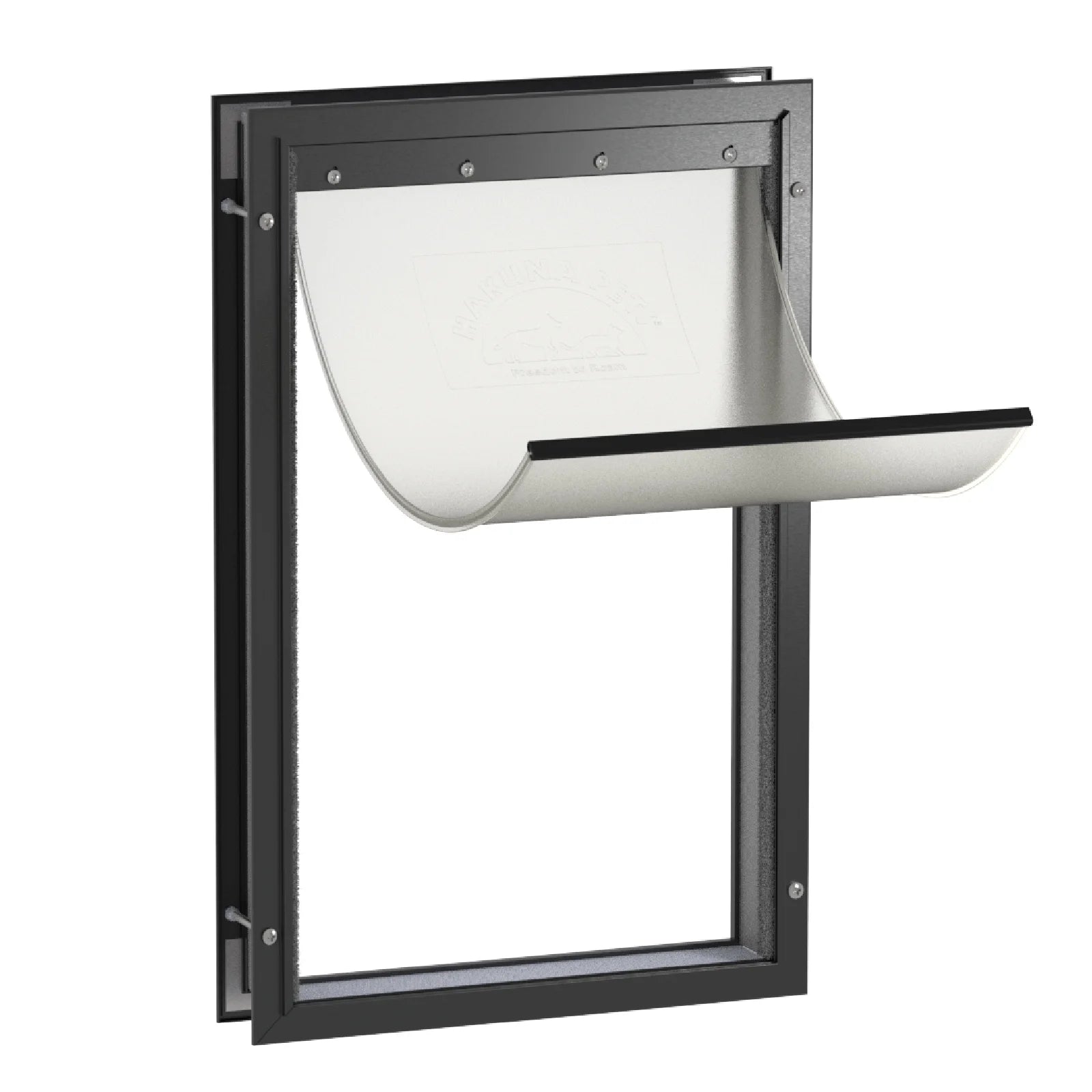 Extra Large Black Deluxe Aluminum Pet Door - Perfect for Pets Up to 220 lbs, Fits Doors, Walls, and Screens