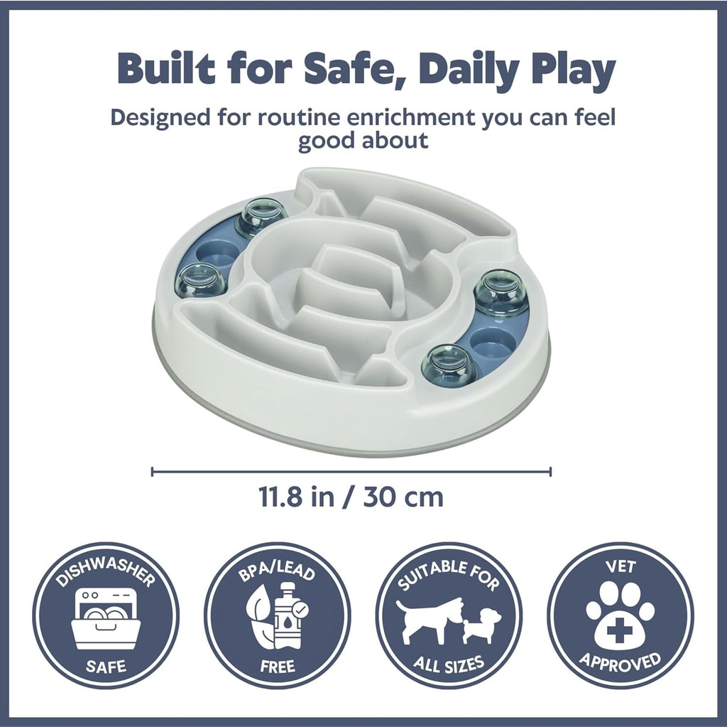 Engaging Slide & Feed Dog Activity Toy - Level 1 Food Puzzle for Smart Dogs | Brain Teasing Treat Dispenser for Mental Development and Boredom Busting