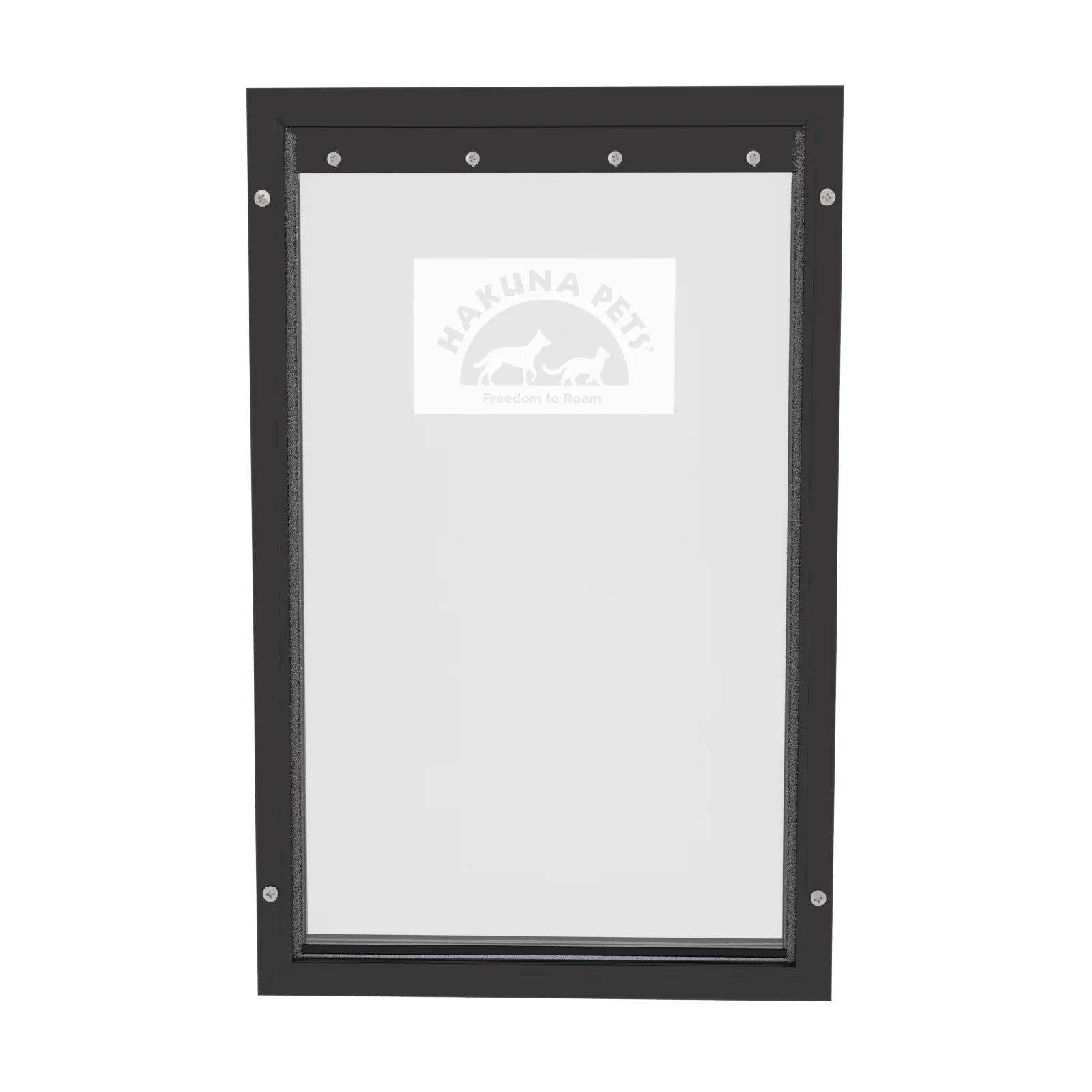 Extra Large Black Deluxe Aluminum Pet Door - Perfect for Pets Up to 220 lbs, Fits Doors, Walls, and Screens