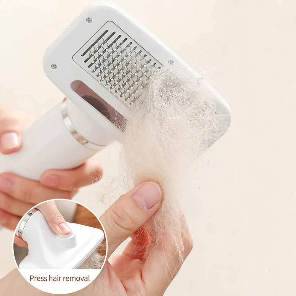 Revolutionary 2-In-1 Pet Dryer: Quiet Grooming Tool for Dogs and Cats with Comb Brush and Adjustable Temperature