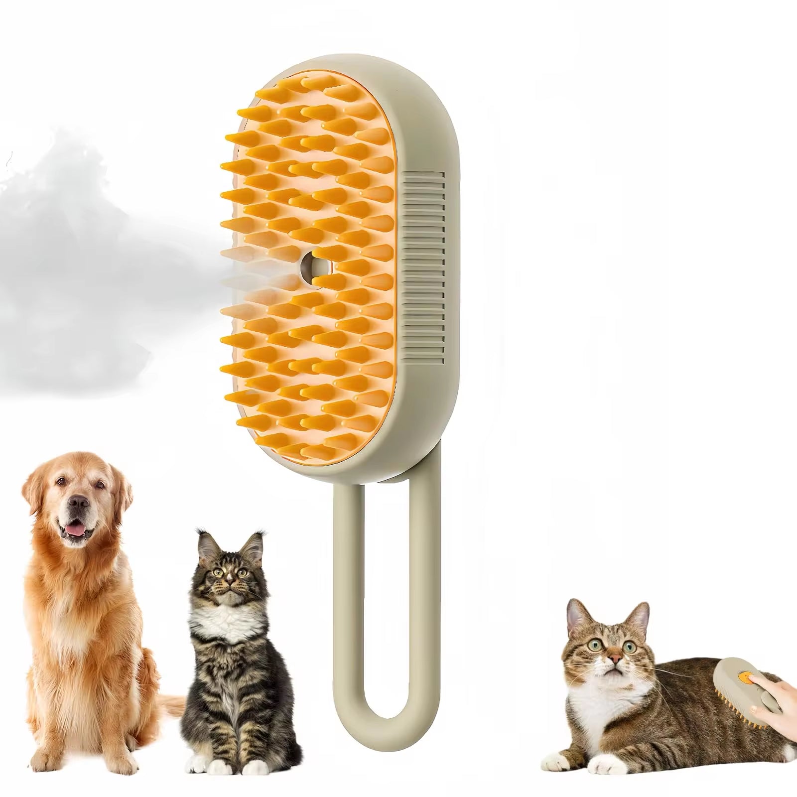 Transform Your Pet's Grooming Routine with the 3-in-1 Electric Cat and Dog Steam Brush Comb - Effortless Hair Removal and Relaxing Massage!