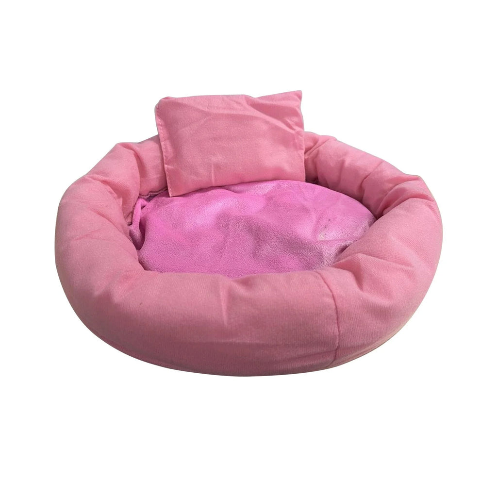 Cozy Pink Calming Dog Bed for Small Pets - Plush Round Cuddler with Washable Design for Ultimate Comfort