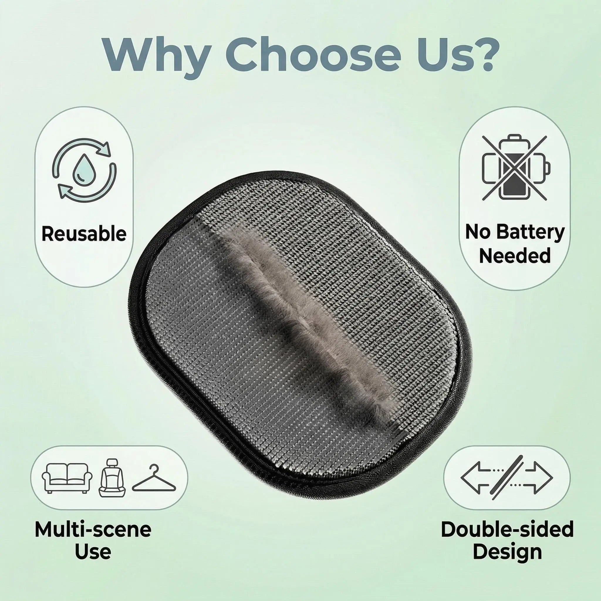 Revolutionary PET Hair Remover Electrostatic Gloves - Two-Way Brush for Effortless Cat & Dog Hair Removal!